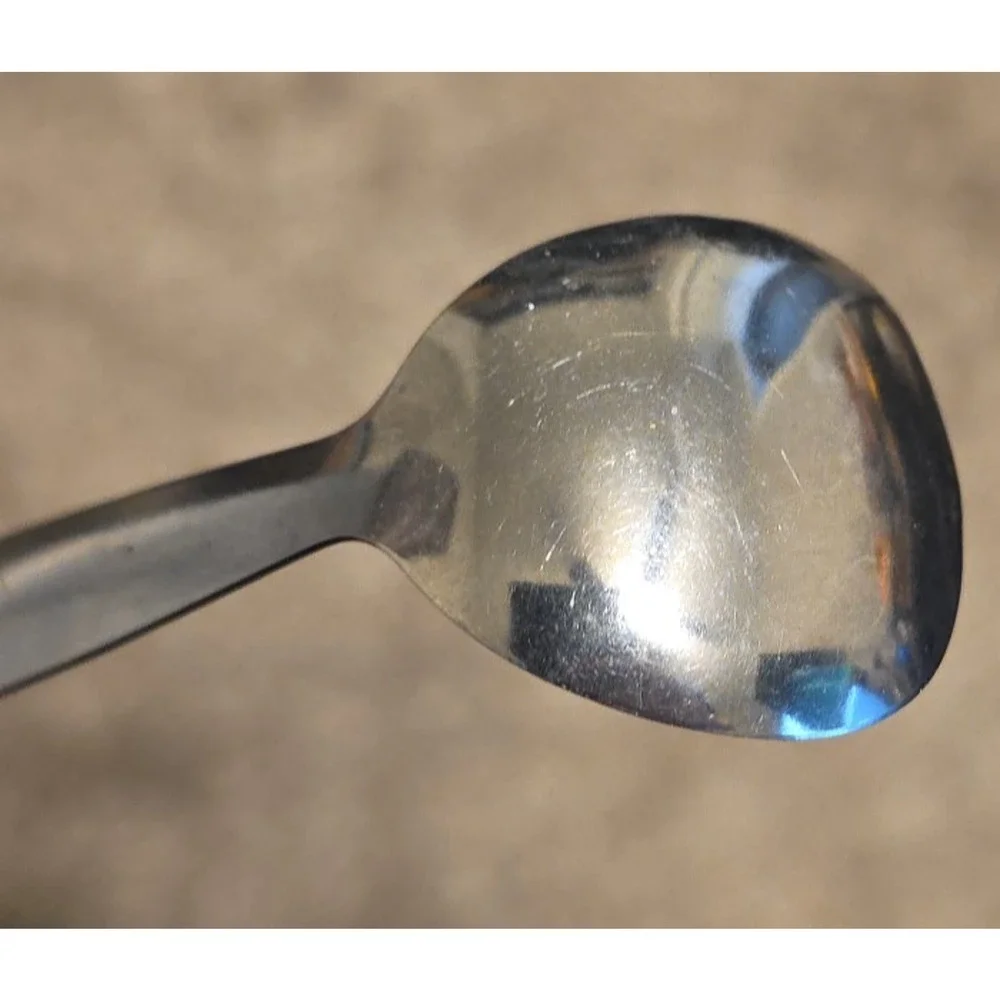 Set of 3 Sugar or Sauce Spoons Silver-plated